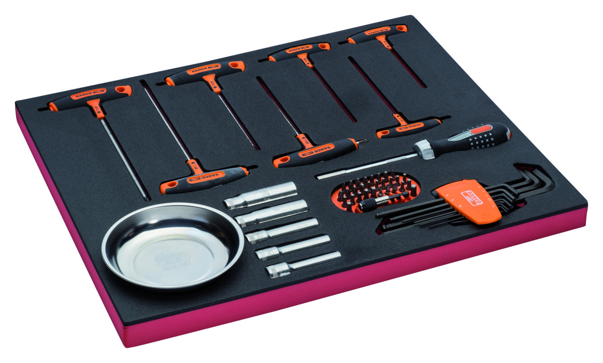 Bahco Foaminlay Fit&Go 3 3 met T-greepschroevendraaiers | inbussleutels en bits 54-delig FF1A1010