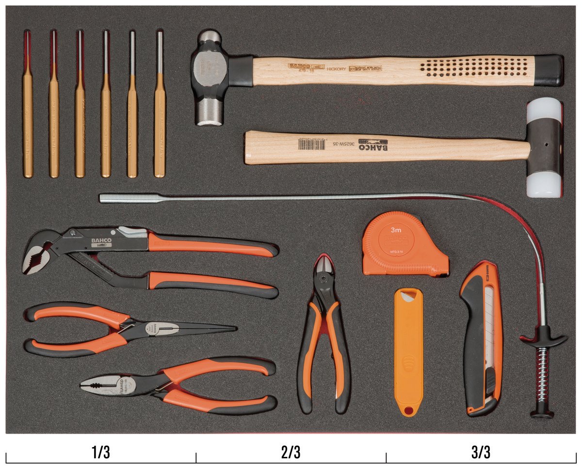 Bahco Foaminlay Fit&Go 3 3 met slaggereedschap en tangen 11-delig FF1A127