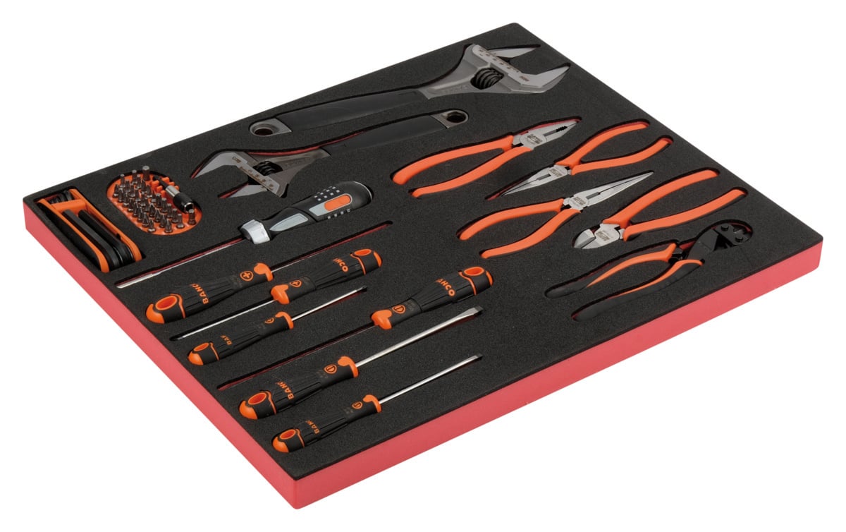 Bahco Foaminlay Fit&Go 3 3 met tangen en schroevendraaiers 16-delig FF1A129