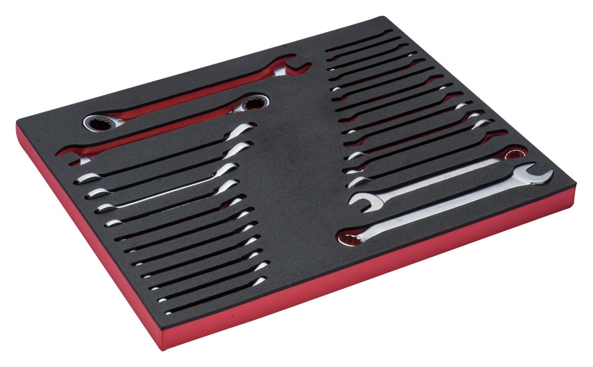 Bahco Foaminlay Fit&Go 3 3 met ringsteeksleutels en ratelsleutels 28-delig FF1A3005