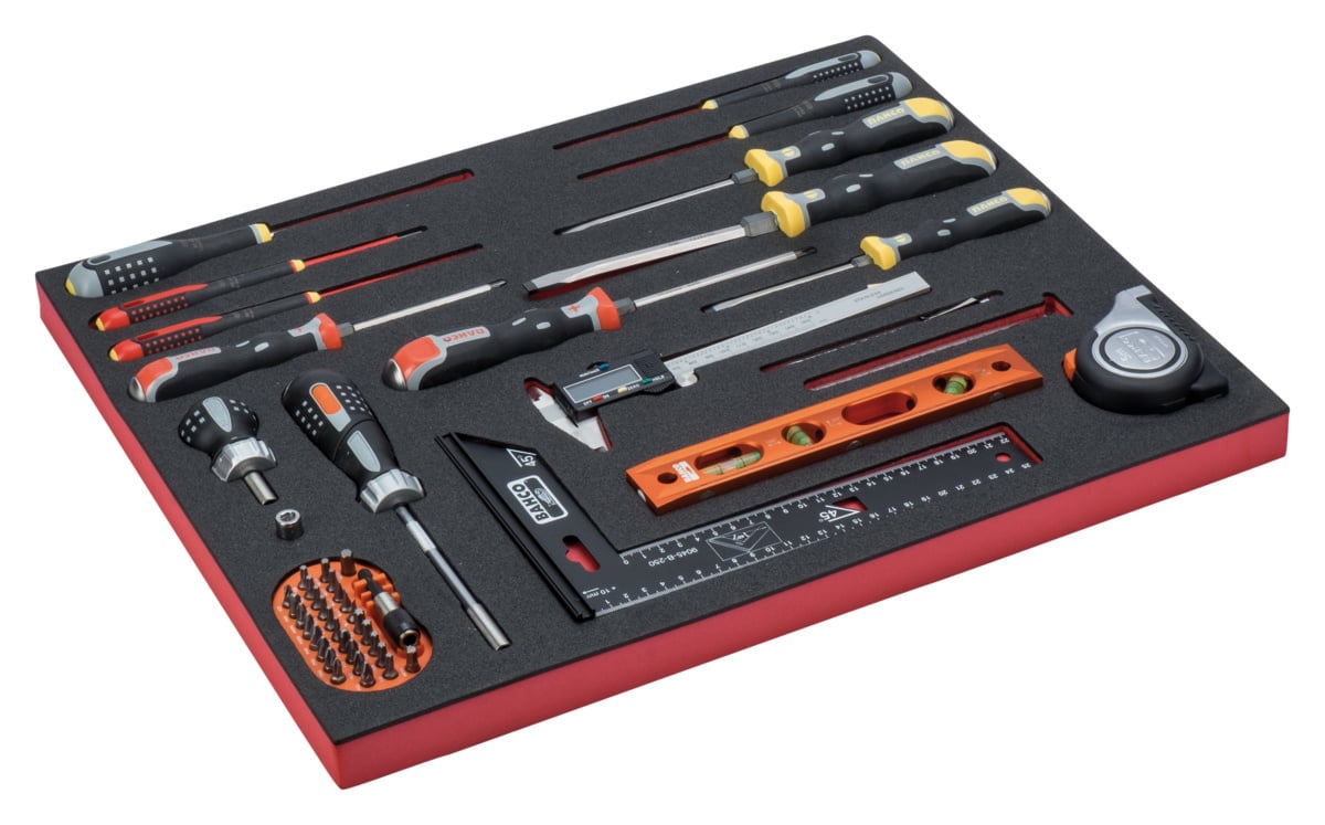Bahco Foaminlay Fit&Go 3 3 met rolbandmaat en schroevendraaiers 20-delig FF1A49