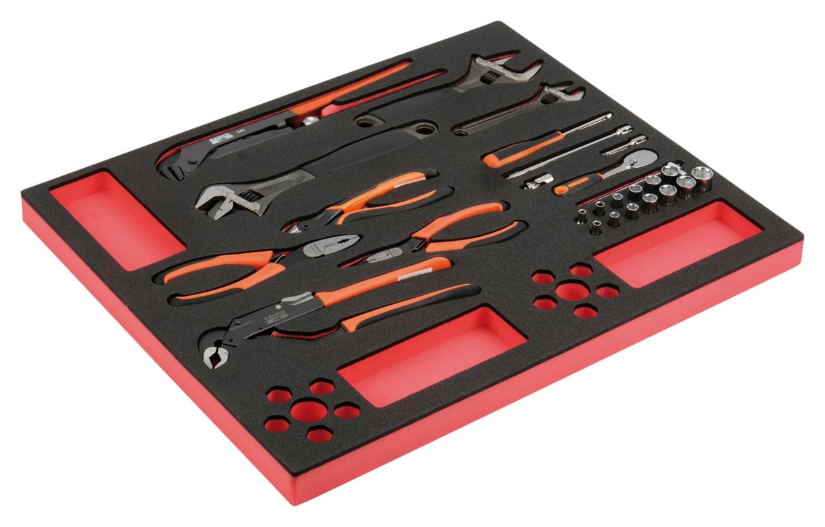 Bahco Foaminlay Fit&Go 3 3 met doppen en toebehoren 1 4" | tangen en moersleutels 26-delig FF1A5022