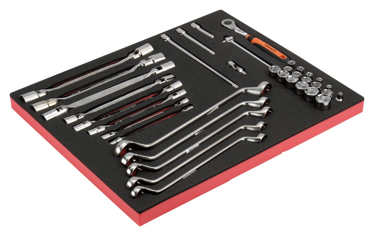 Bahco Foaminlay Fit&Go 3 3 met doppen en toebehoren 3 8" en sleutels 36-delig FF1A5027