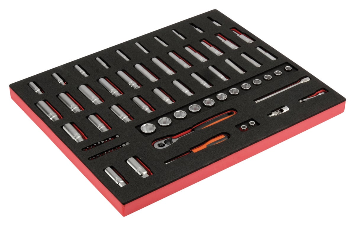 Bahco Foaminlay Fit&Go 3 3 met lange doppen en toebehoren 1 4" | 1 2" en 3 8" 75-delig FF1A54