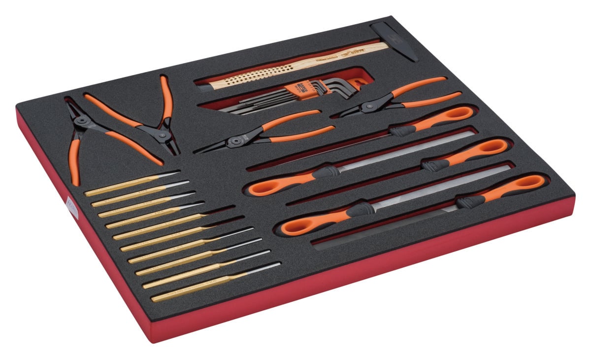 Bahco Foaminlay Fit&Go 3 3 met vijlen | slaggereedschap | borgringtang en inbussleutels 30-delig FF1A68