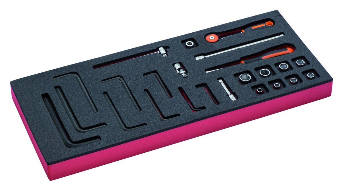 Bahco Foaminlay Fit&Go 1 3 met doppen en toebehoren 1 4" 24-delig FF1E2007
