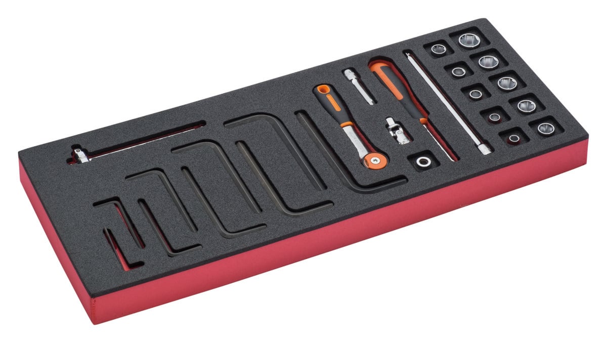 Bahco Foaminlay Fit&Go 1 3 met doppen en toebehoren 1 4" 26-delig FF1E2008