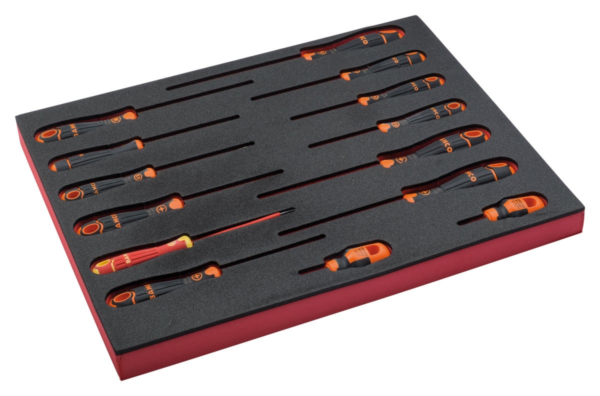 Bahco Foaminlay Fit&Go 2 3 met schroevendraaiers | Fit | gleuf | Phillips | Pozidriv en TORX 14-delig FF1F1009