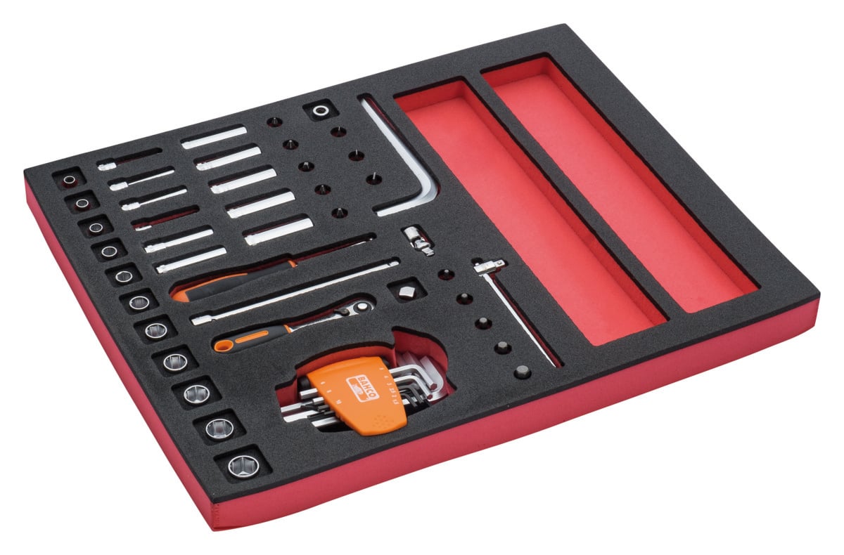 Bahco Foaminlay Fit&Go 2 3 met doppen en toebehoren 1 4" 44-delig FF1F2001