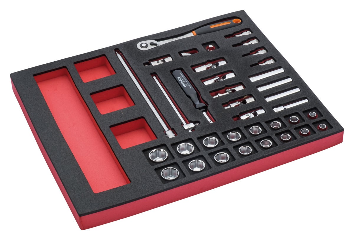 Bahco Foaminlay Fit&Go 2 3 met doppen en toebehoren 3 8" 36-delig FF1F2101