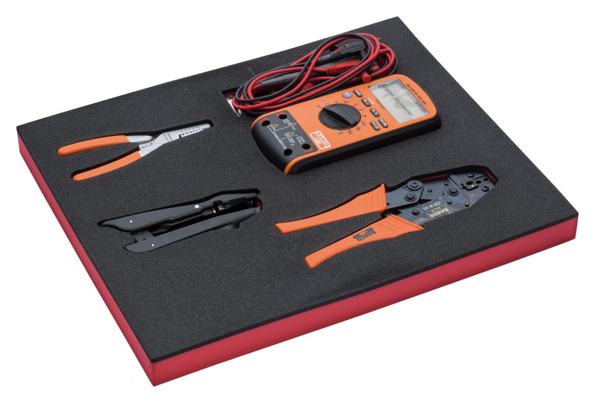 Bahco Foaminlay Fit&Go 2 3 kabeltangen en multimeterset 4-delig FF1F5006