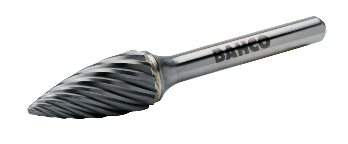 Bahco Stiftfrees | hardmetaal | met boogvormige kop en spitse neus | voor roestvaststaal | 12 mm x 25 mm x 6 mm - G1225I06