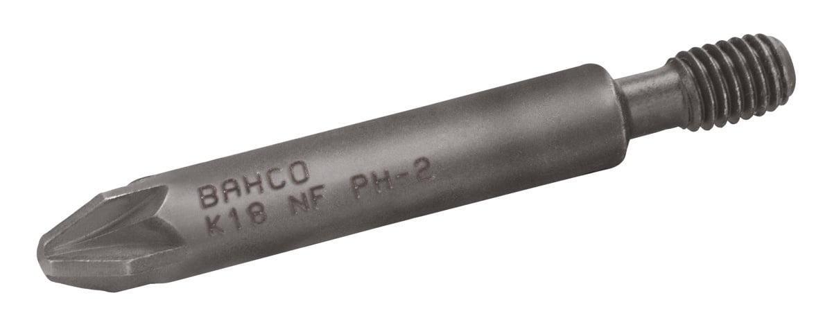 Bahco Bit met schroefdraadverbinding M5 | voor Phillips schroeven | PH2 x 44.5 mm K18PH-2M5