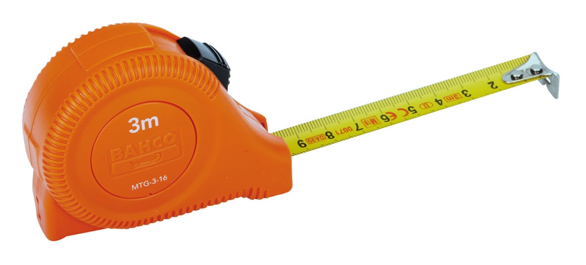 Bahco Rolbandmaat | kunststof casette | klasse II | metrisch en inch-maten | breedte 25 mm | 8 m MTG-8-25-E
