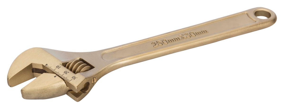 Bahco Moersleutel | verstelbaar | met centrale moer | vonkvrij | aluminium brons | 12" | 300 mm | 36 mm NS001-300