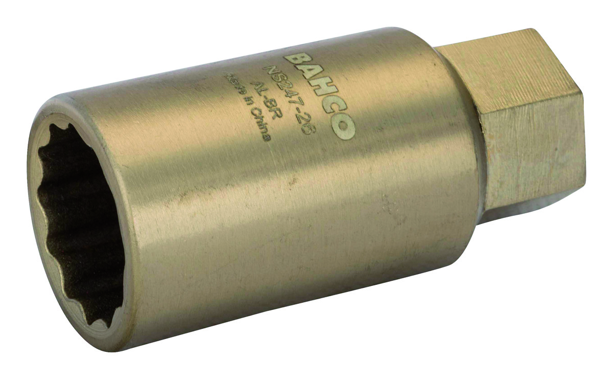 Bahco Bougiedop 1/2" zeskant | vonkvrij | aluminium brons | 26 mm - NS247-26