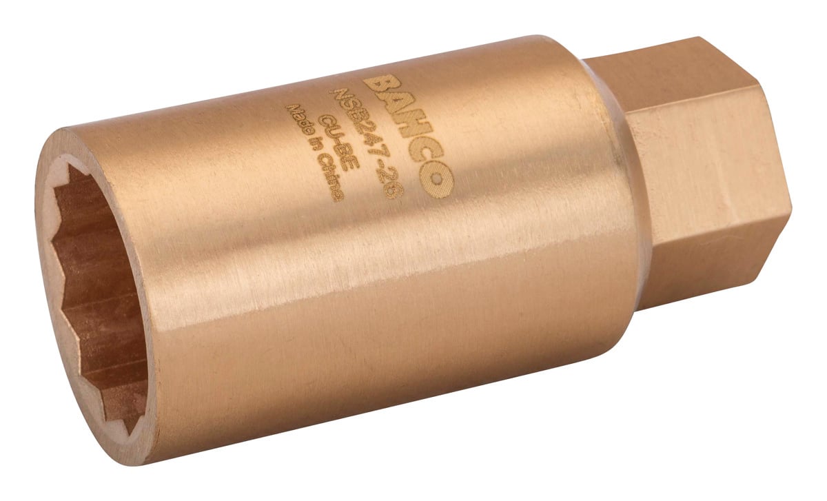 Bahco Bougiedop 1/2" zeskant | vonkvrij | koper beryllium | 26 mm - NSB247-26