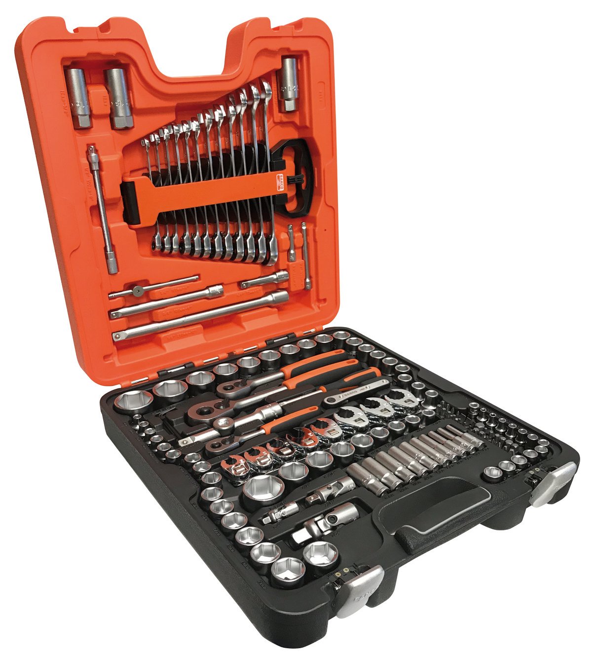 Bahco 1 4&apos; 3 8&apos; -1 2&apos; Square Drive Doppenset met Combinatie Ratelsleutelset 137 stuks S137