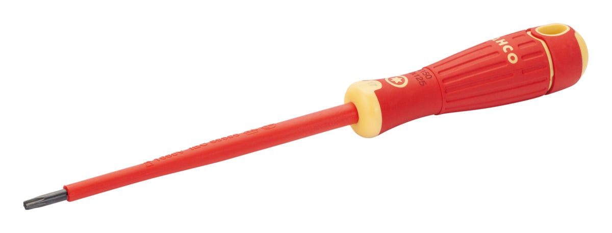Bahco Schroevendraaier Fit | geïsoleerd | VDE | rubber greep | TORX | T10 x 100 mm retailverpakking SB150.010.100