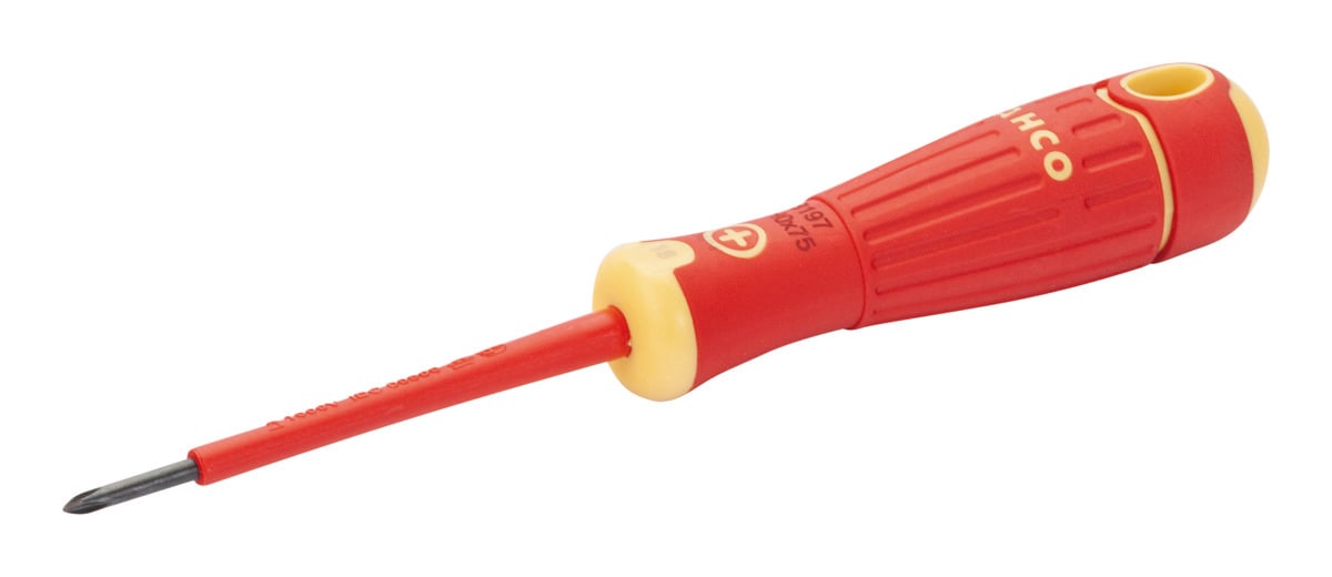 Bahco Schroevendraaier Fit | geïsoleerd | VDE | rubber greep | Phillips | PH2 x 175 mm B197.002.175