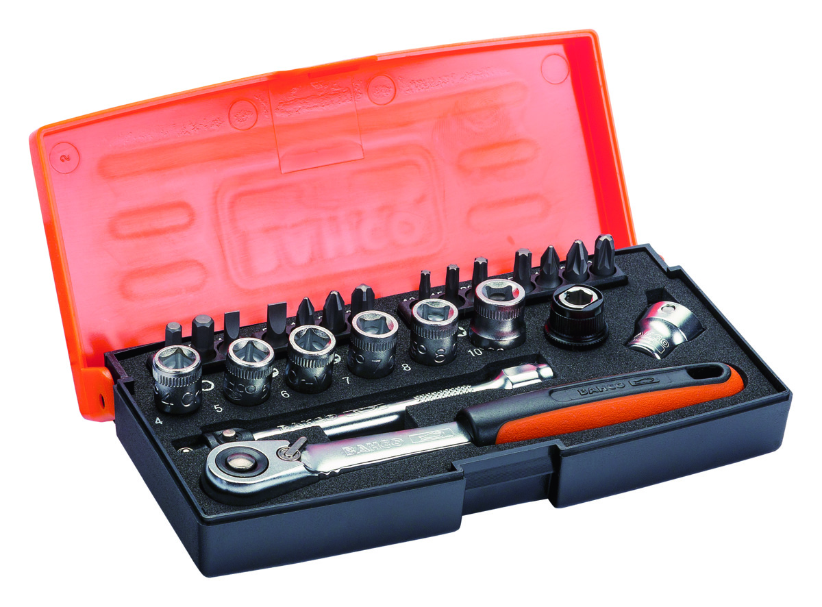 Bahco Doppenset 1/4" | zeskant | metrisch | inclusief bits - 24-delig - koffer - SL24
