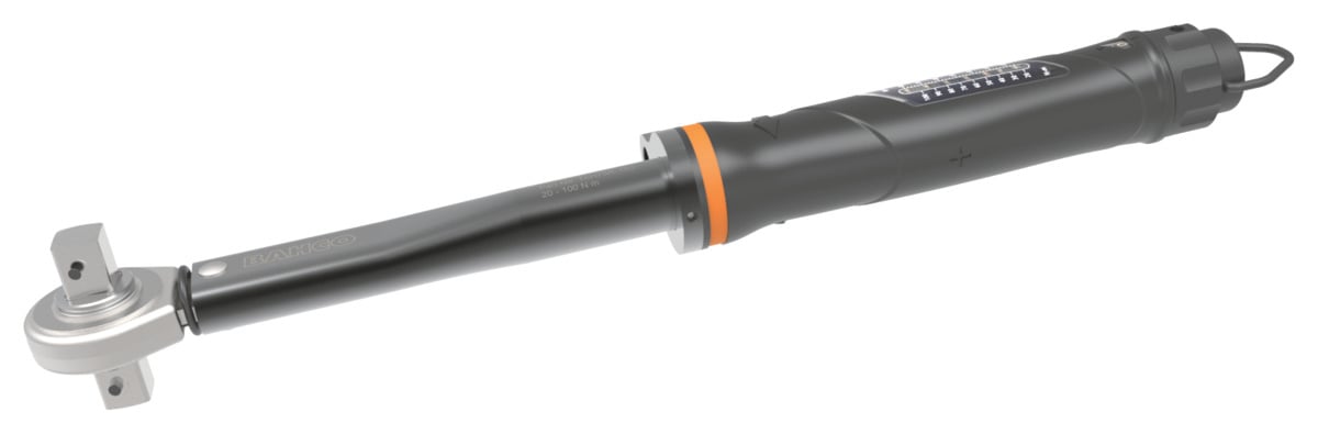 Bahco Verstelbare momentsleutel | mechanisch | met gemarkeerde schaal | vaste ratelkop | 40-200 Newtonmeter TAH73R-200