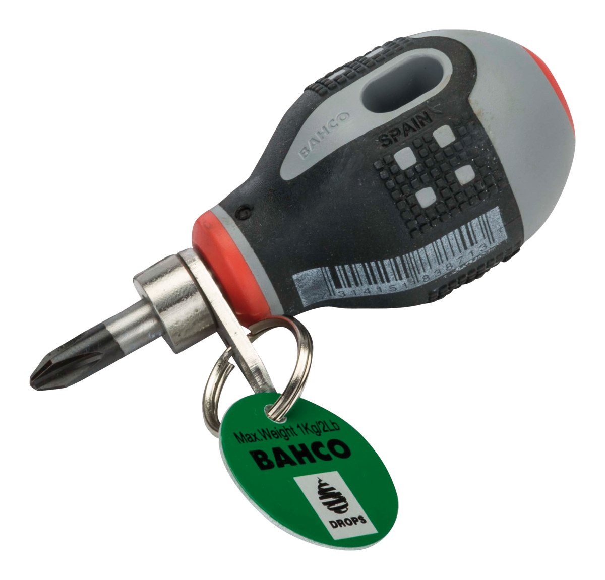Bahco Schroevendraaier ERGO™ | met veiligheidsring | driecomponentengreep | stubby | Phillips | PH2 x 25 mm TAHBE-8602