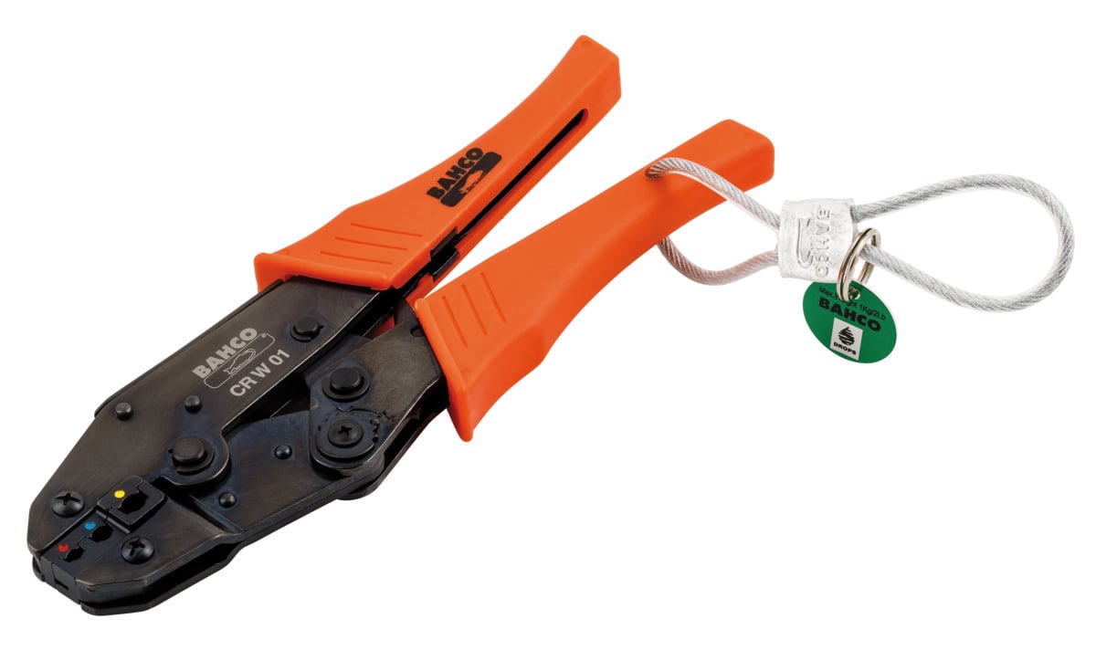 Bahco Krimptang | met metalen draadlus | ratelmechanisme | voor geïsoleerde bevestigingen | 0.5 6.0 mm2 20 10 AWG TAHCRW01