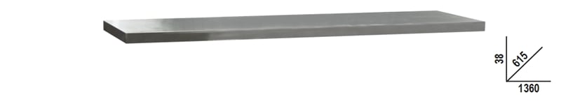 Beta C45Pro Pxe/2 Werkblad Inox | 1,3 mt - 045002133