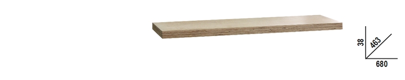 Beta C45Pw/1-0,7Mt-Meerlaags Houten Werkblad - 045000111