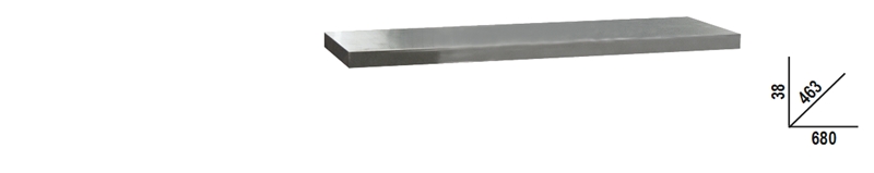 Beta C45Px/1-0,7Mt-Werkblad Rvs Gecoat Mdf - 045000101