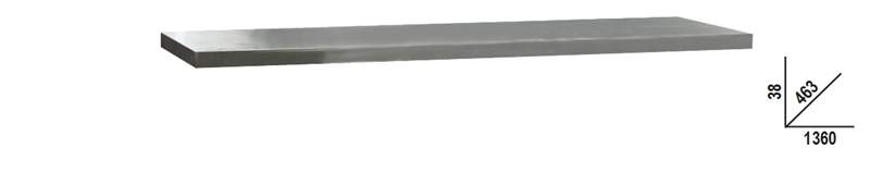 Beta C45Px/2-1.3-M-Lange Werkblad Inox - 045000103