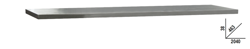 Beta C45Px/3-2.0-M-Lange Werkblad Inox - 045000110