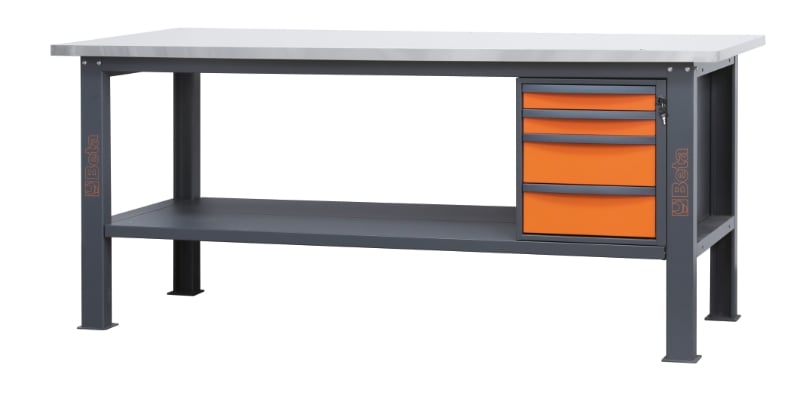Beta C58Bc-X2,1 4C/A Werkbank | Inox | 4 laden - 058000627