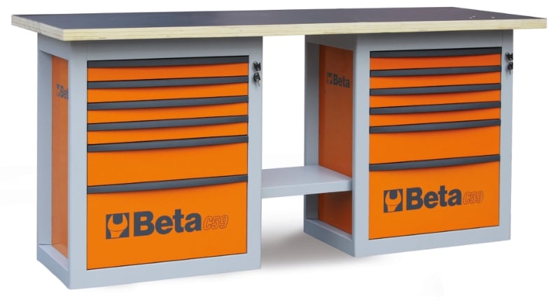 Beta C59B-R-Werkbank Met 2 Ladenblokken - 059000052