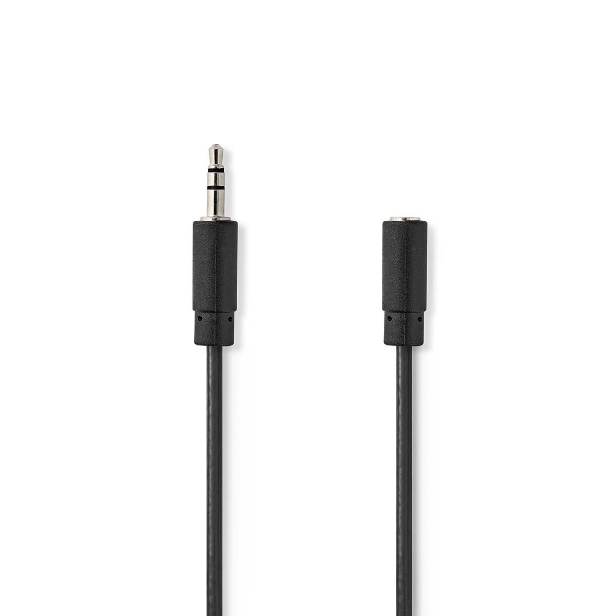 Nedis Stereo-Audiokabel | 3 5 mm Male | 3 5 mm Female | Vernikkeld | 3.00 m | Rond | Zwart | Label CAGL22050BK30