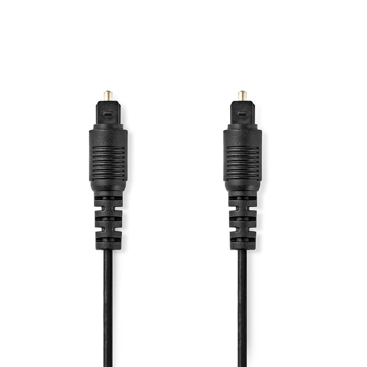 Nedis Optische Audiokabel | TosLink Male | TosLink Male | 1.00 m | Rond | PVC | Zwart | Label CAGL25000BK10