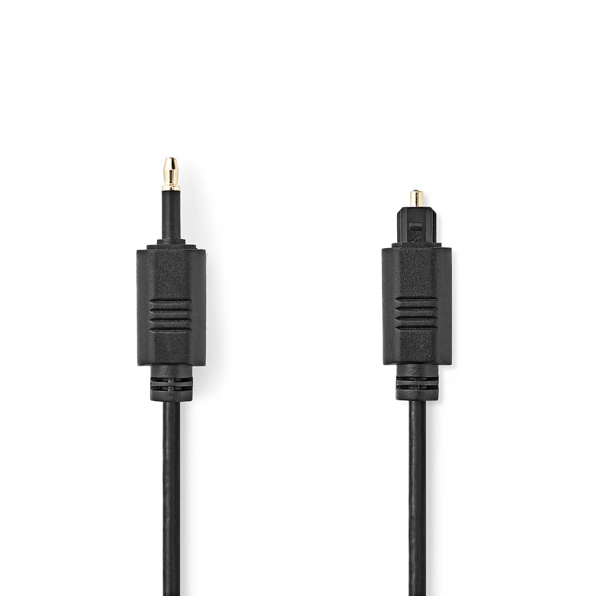 Nedis Optische Audiokabel | TosLink Male | Mini-Toslink | 1.00 m | Rond | PVC | Zwart | Label - CAGL25100BK10