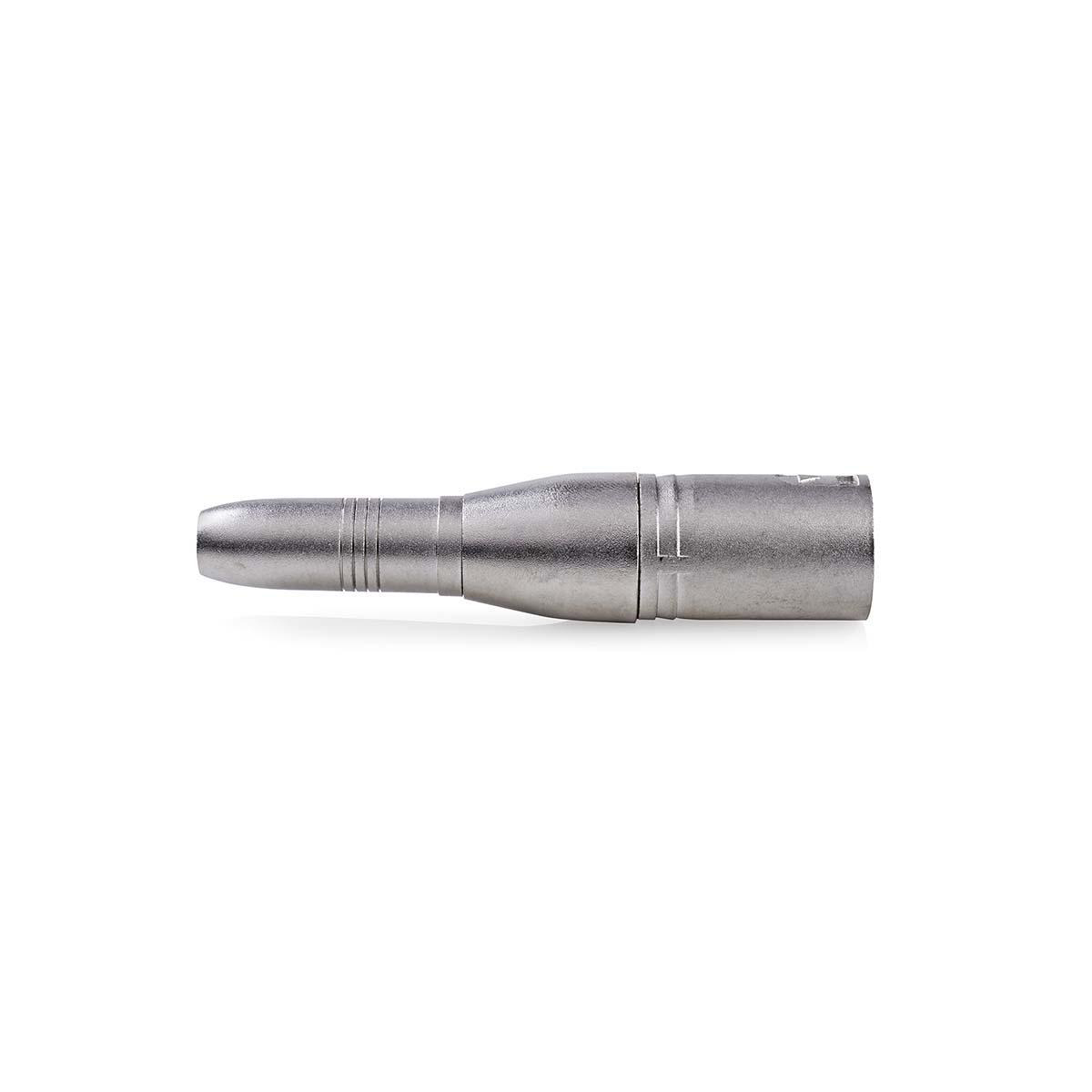 Nedis XLR-Adapter | XLR 3-Pins Male | 6,35 mm Female | Vernikkeld | Recht | Metaal | Zilver | 10 Stuks | Doos - CAGB15944ME