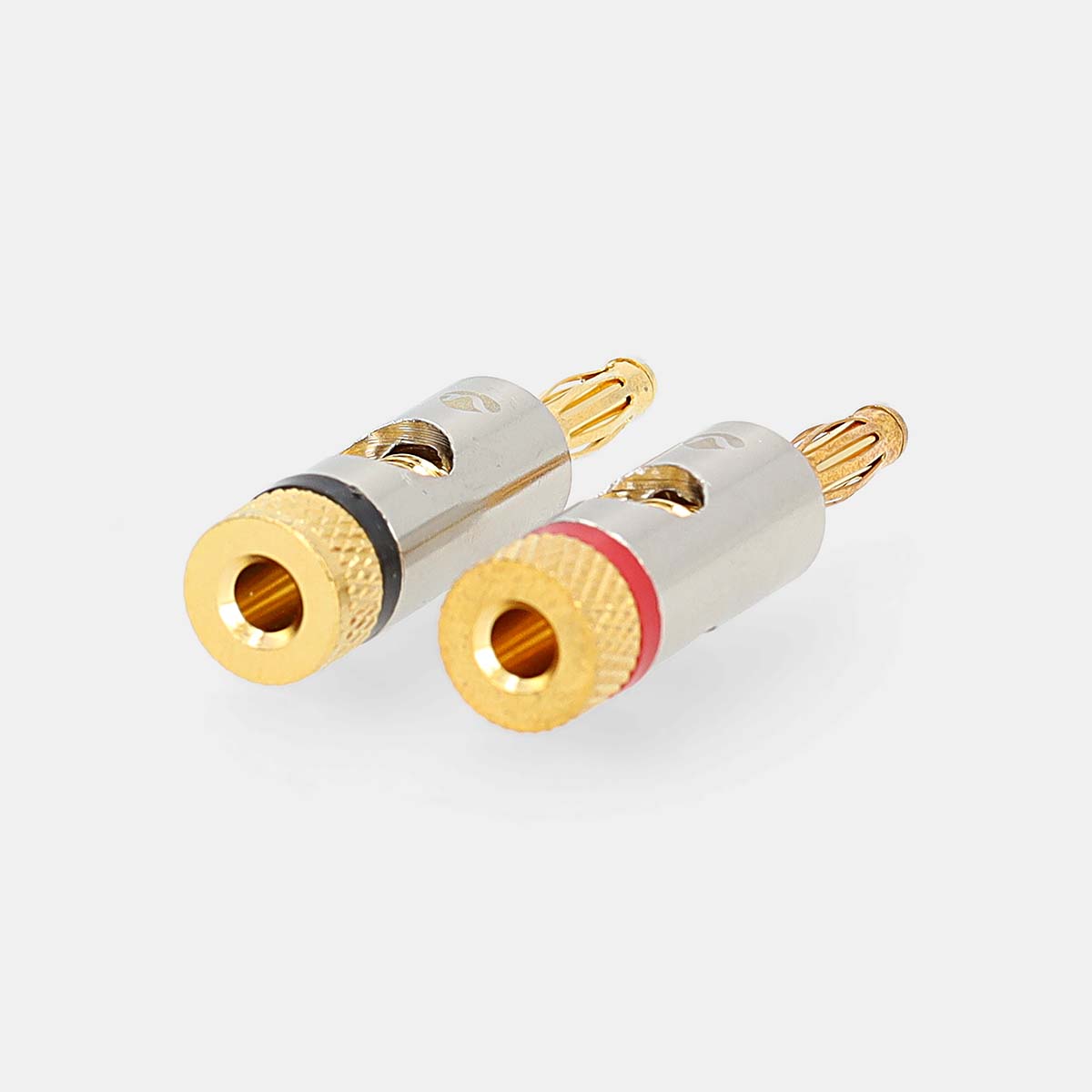 Nedis Banaanstekker | Recht | Male | Verguld | Schroef | Diameter kabelinvoer: 3.0 mm | Metaal | Goud | 2 Stuks | Envelop - CATB26900GD