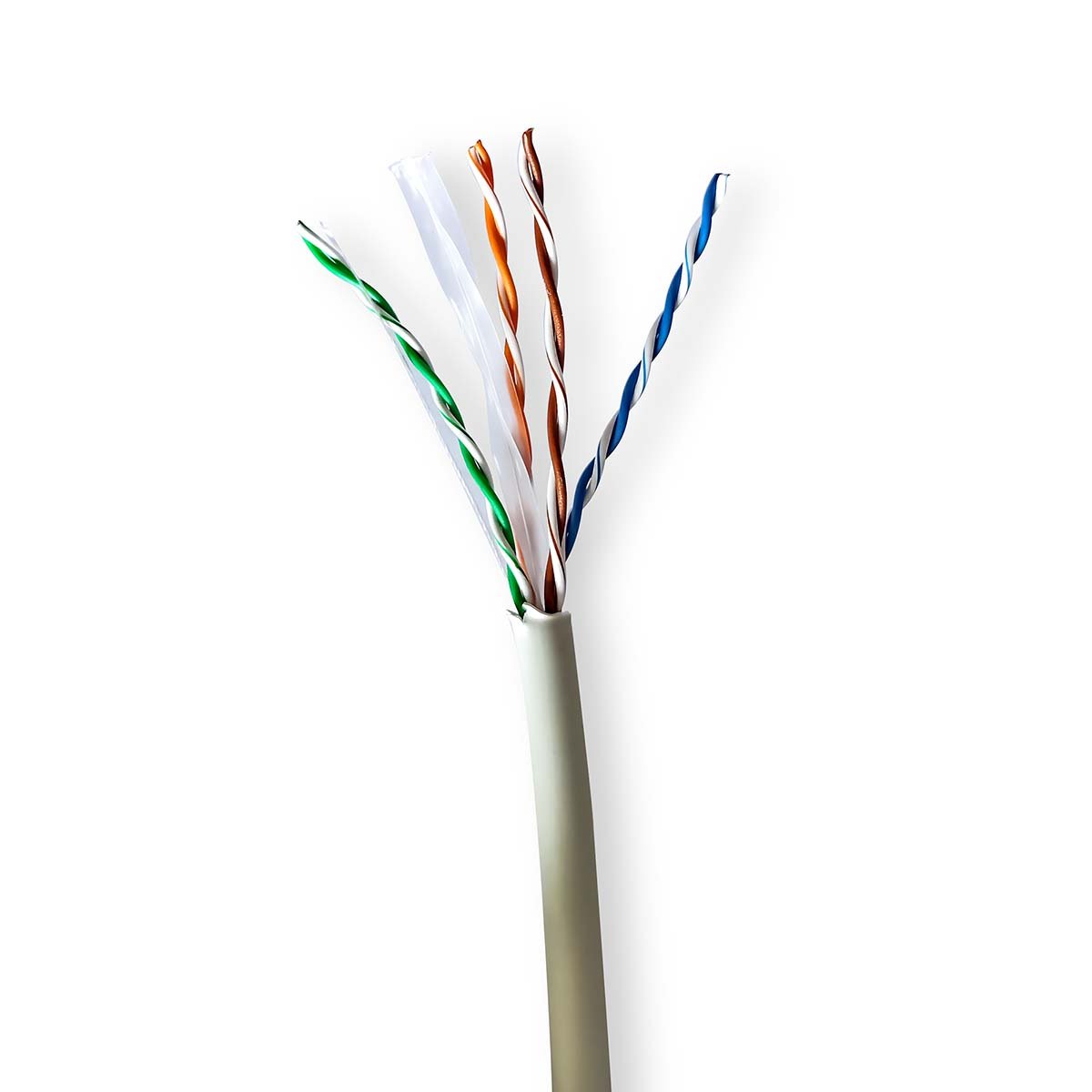 Nedis Netwerk Kabel Rol | CAT6 | Stranded | U/UTP | Koper | 100.0 m | Binnenshuis | Rond | LSZH | Grijs | Gift Box - CCBG8525GY100