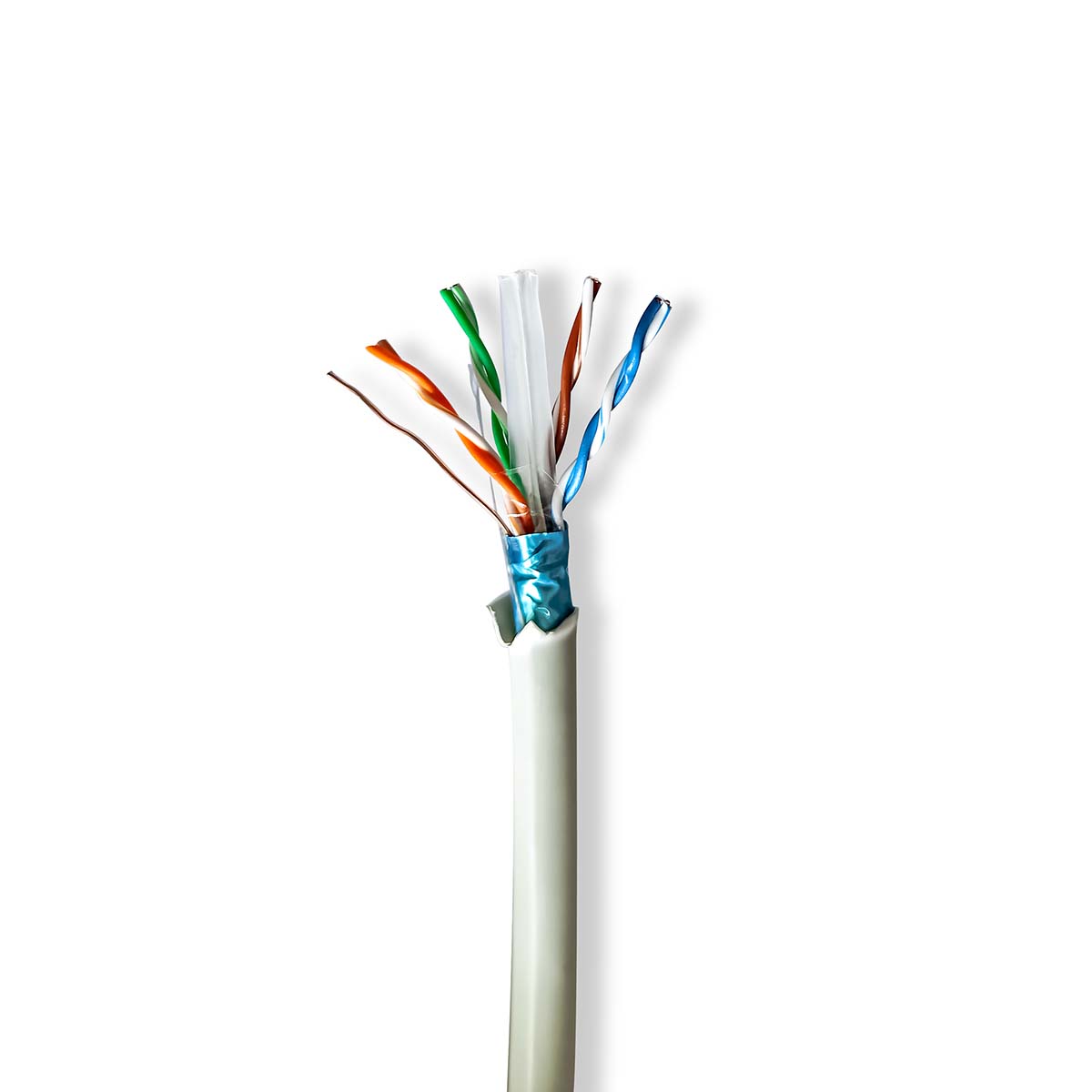 Nedis Netwerk Kabel Rol | CAT6 | Stranded | F UTP | Koper | 50.0 m | Binnenshuis | Rond | LSZH | Grijs | Trekdoos CCBG8526GY50