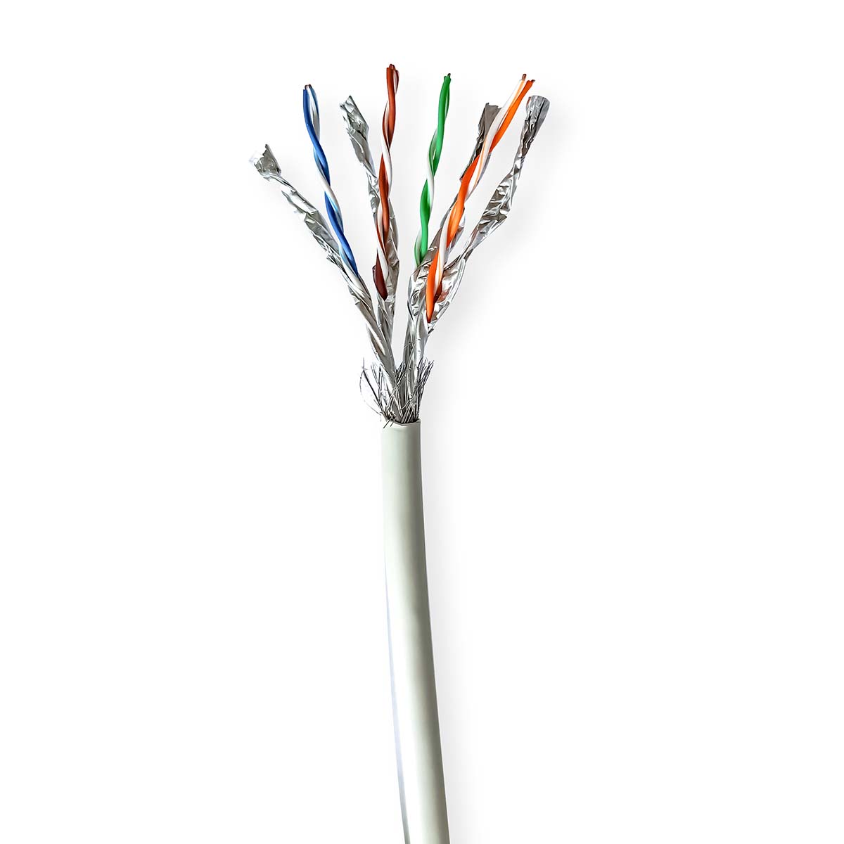 Nedis Netwerk Kabel Rol | CAT7 | Solid | S/FTP | Koper | 100.0 m | Binnenshuis | Rond | LSZH | Grijs | Gift Box - CCBG8548GY100S