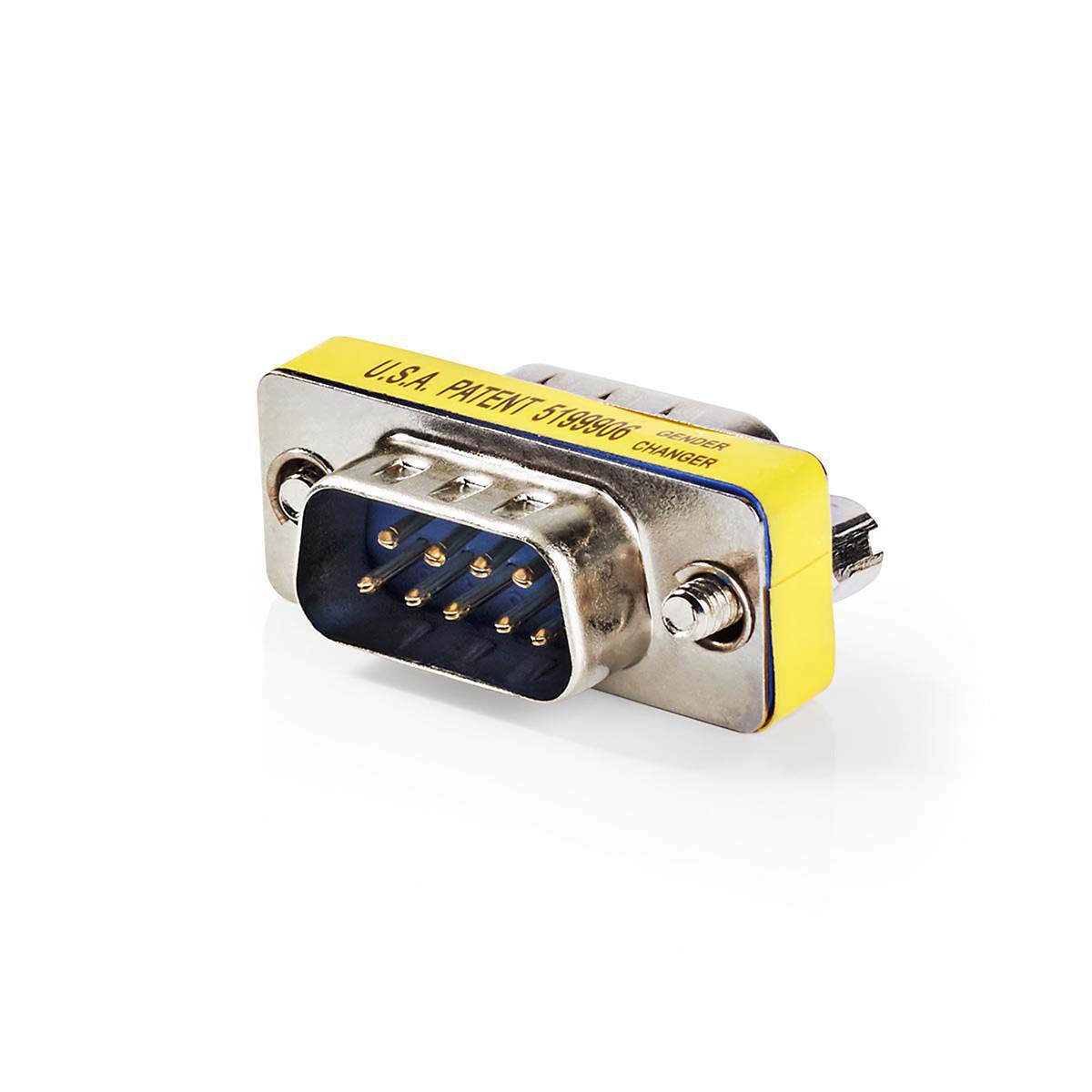 Nedis Seriële Adapter | Adapter | D-SUB 9-Pins Male | D-SUB 9-Pins Male | Vernikkeld | Metaal | Metaal | Doos CCGB52811ME