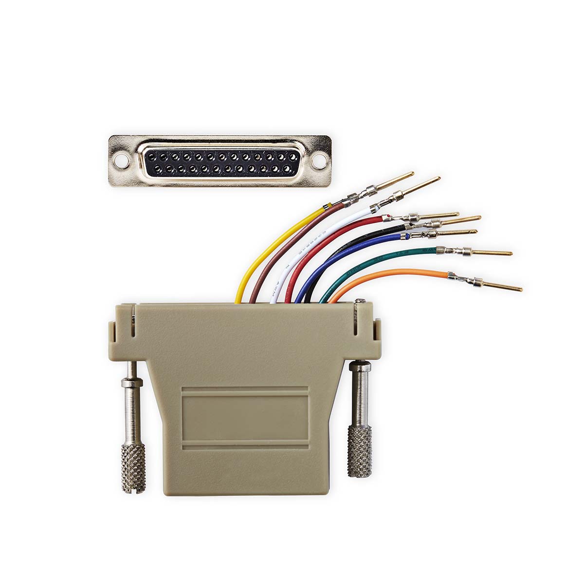 Nedis Seriele Adapter | Adapter | D-SUB 25-Pins Female | RJ45 Female | Vernikkeld | Ivoor | Doos - CCGB52822IV
