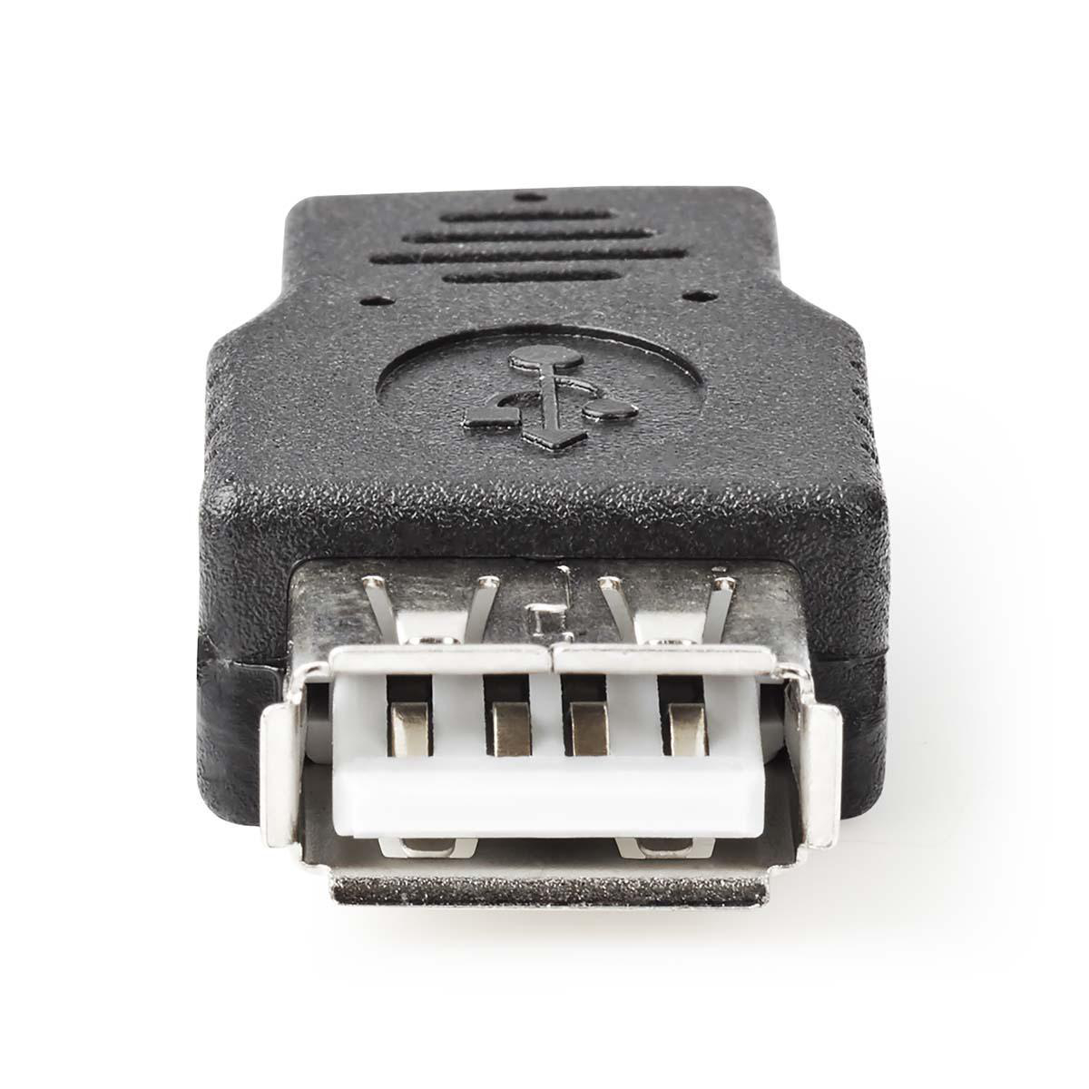 USB 2.0-Adapter | Micro-B Male A Female | Zwart