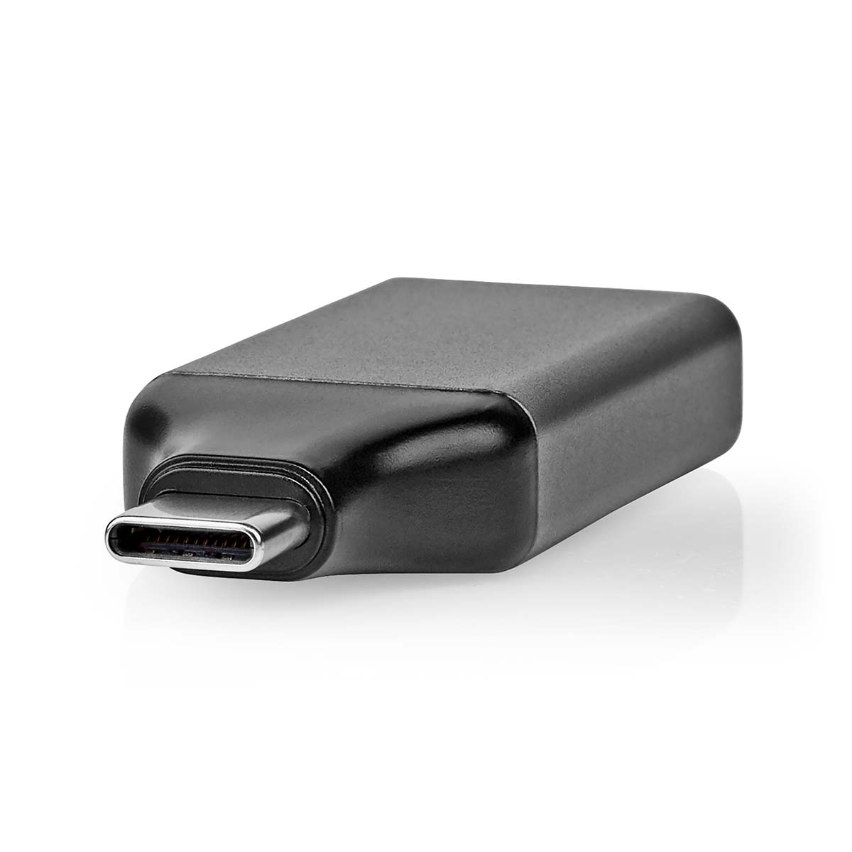 Nedis USB-C™ Adapter | USB 3.2 Gen 1 | USB-C™ Male | DisplayPort Female | 4K@60Hz | Rond | Vernikkeld | Grijs / Zwart | Doos - CCGB64350GY