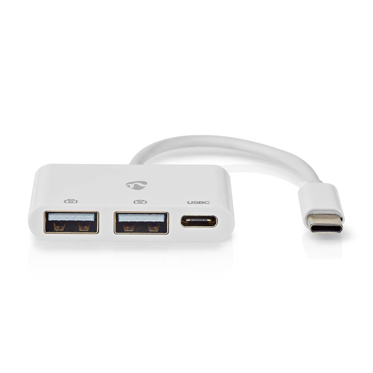 Nedis USB-Hub | 1x USB-C | 1x USB-C / 2x USB 2.0 A Female | 3 poort(en) | USB Gevoed - CCGB64785WT01