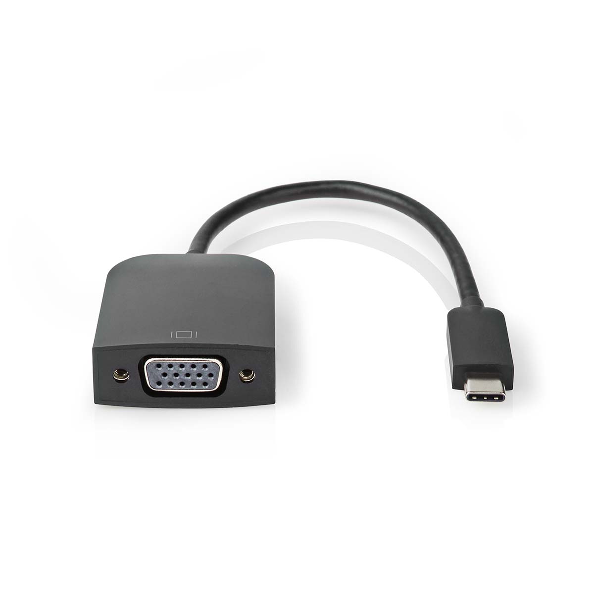 Nedis USB-C™ Adapter | USB 3.2 Gen 1 | USB-C™ Male | VGA Female 15p | 1920x1200 | 5 Gbps | 0.20 m | Rond | Vernikkeld | PVC | Zwart | Doos -