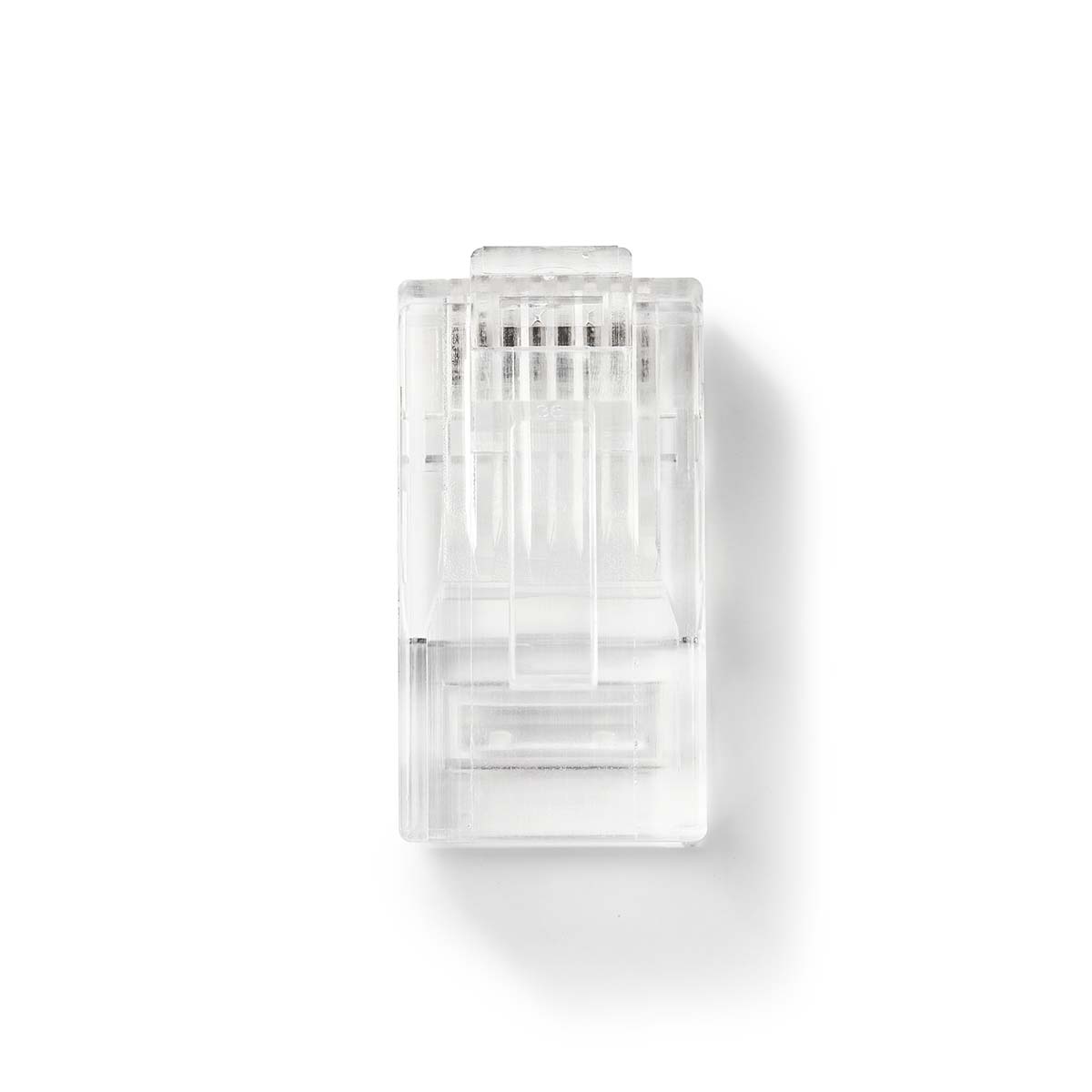 Nedis RJ45-Connector | RJ45 Pass Through | Stranded UTP CAT5 | Recht | Verguld | 10 Stuks | PVC | Transparant | Doos CCGB89331TP
